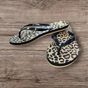 Sandals Designer By Kate Spade In Black & Gold, Size: 8
