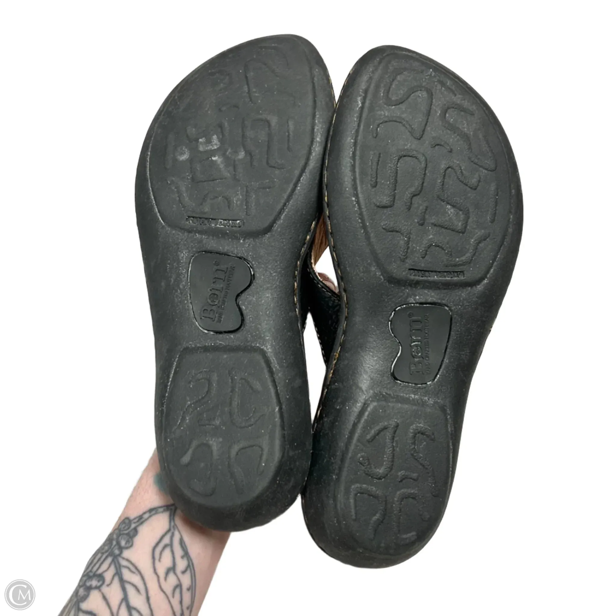 Sandals Flats By Born In Black, Size: 7