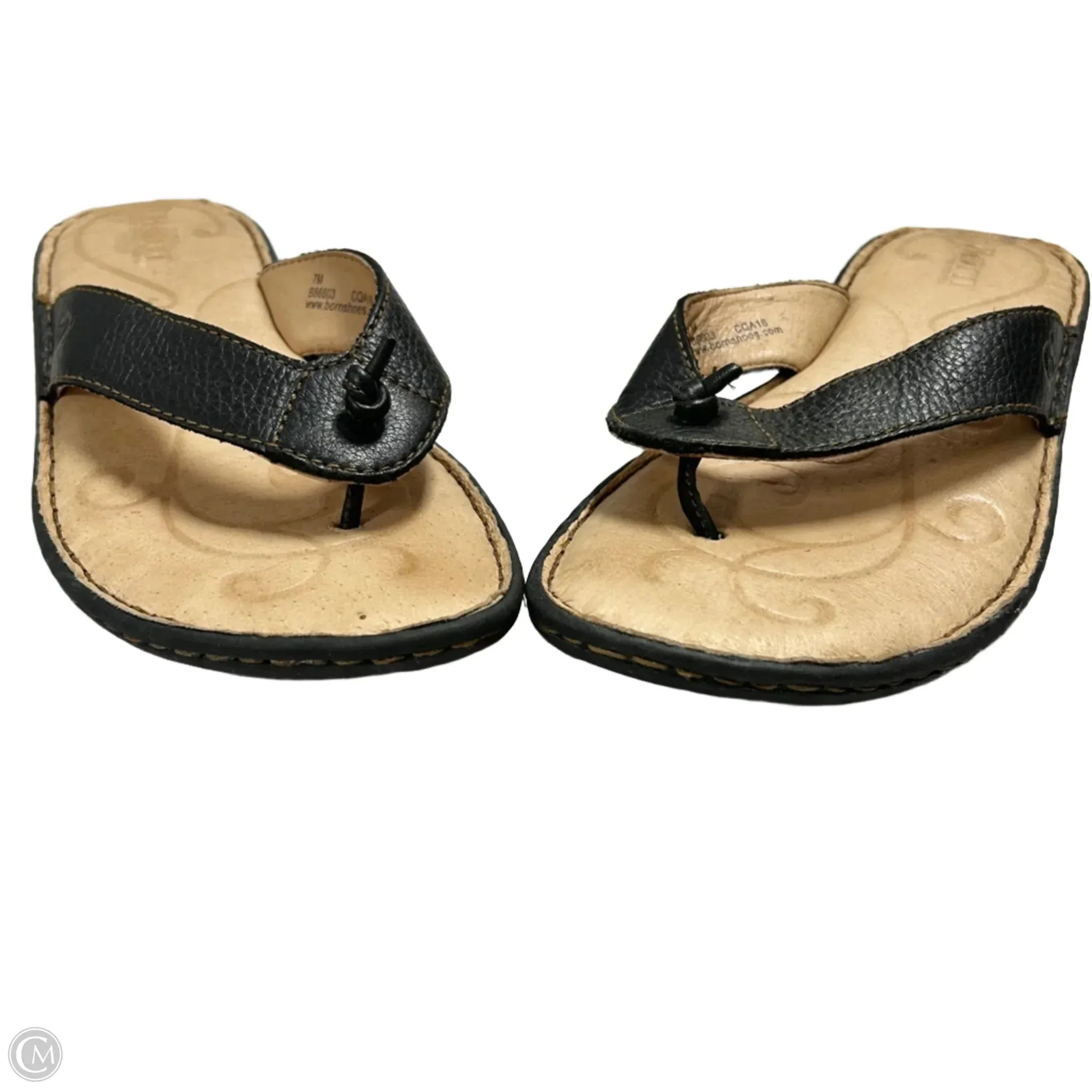 Sandals Flats By Born In Black, Size: 7