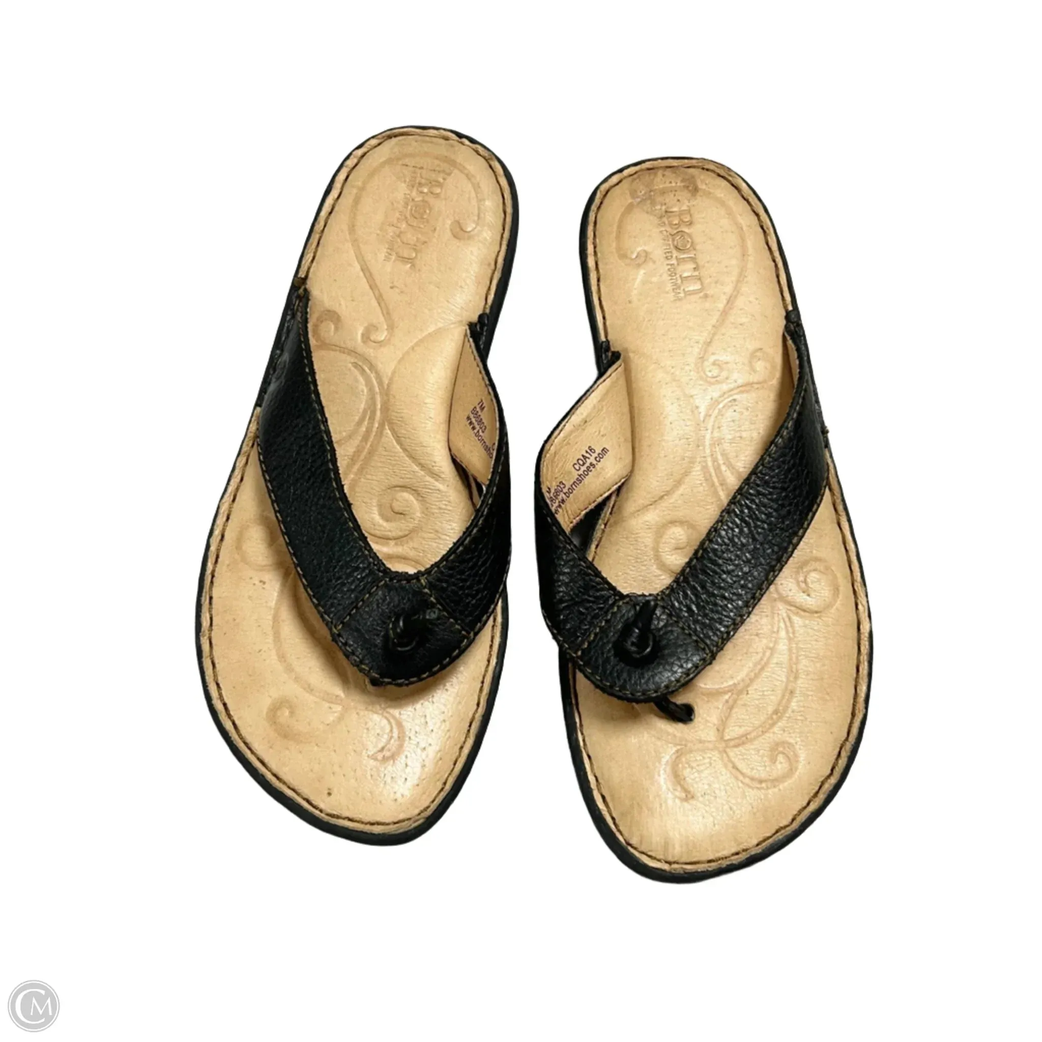 Sandals Flats By Born In Black, Size: 7