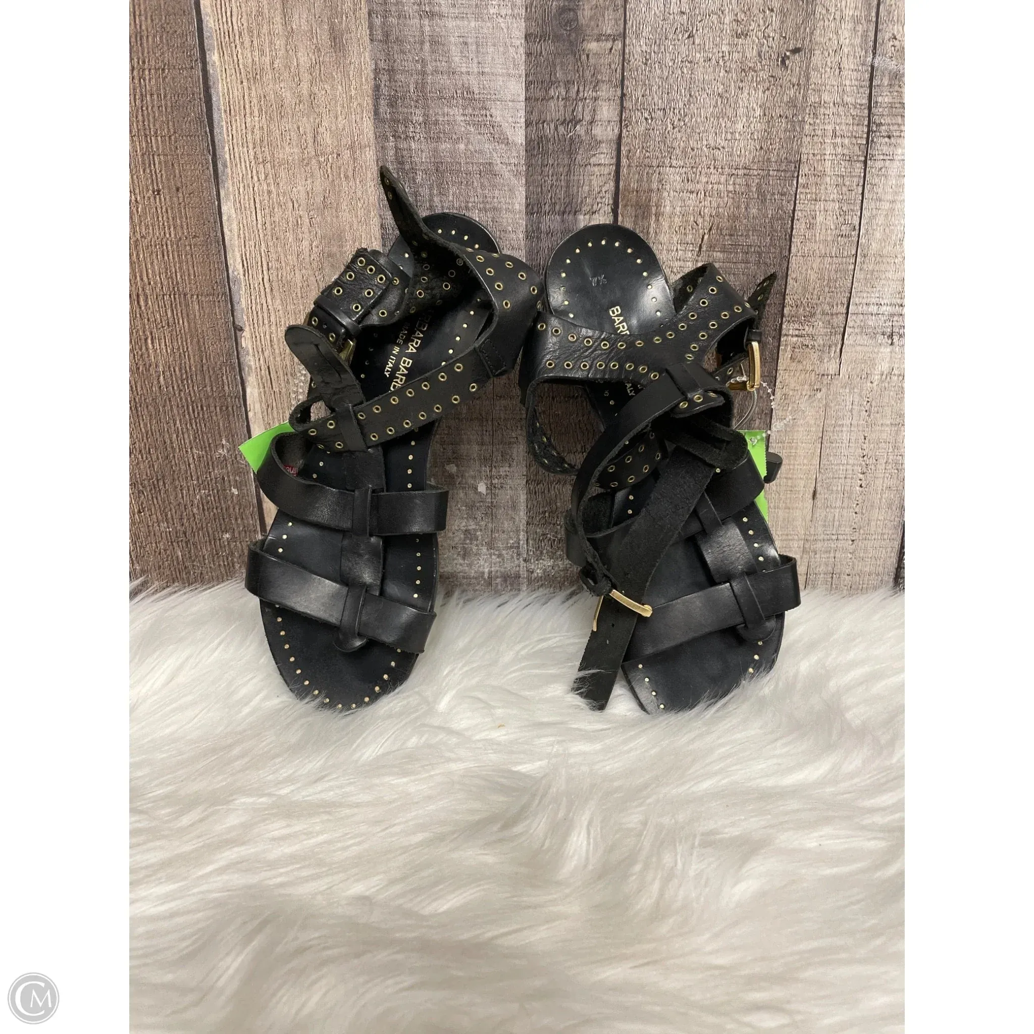 Sandals Flats By Cmf In Black, Size: 7.5