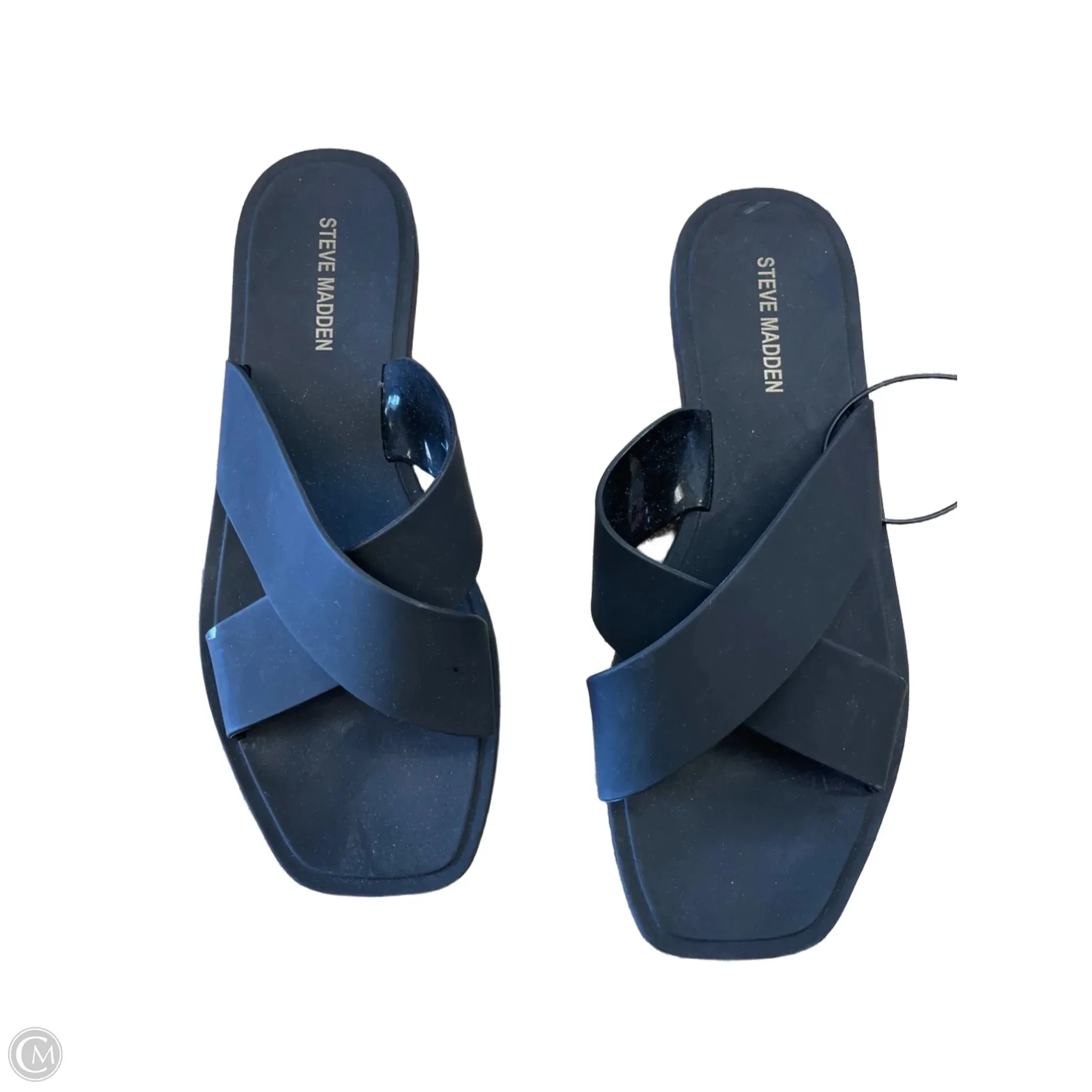 Sandals Flats By Steve Madden In Black, Size: 8
