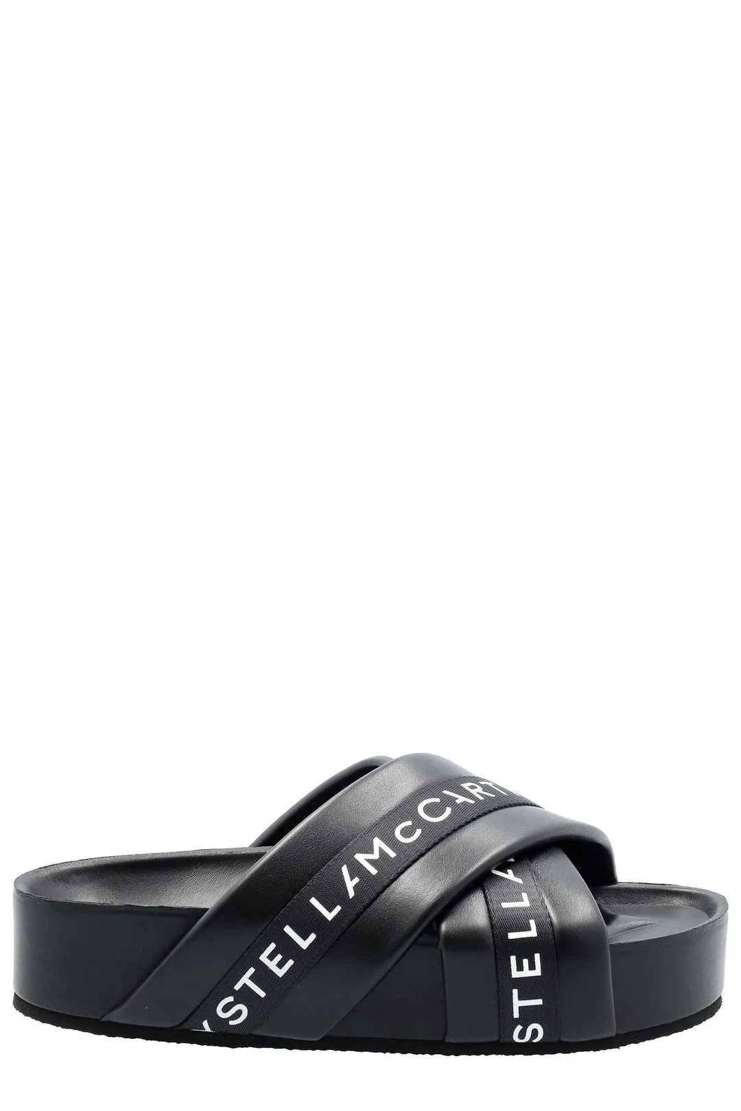 Stella McCartney Logo Tape Slip-On Sandals