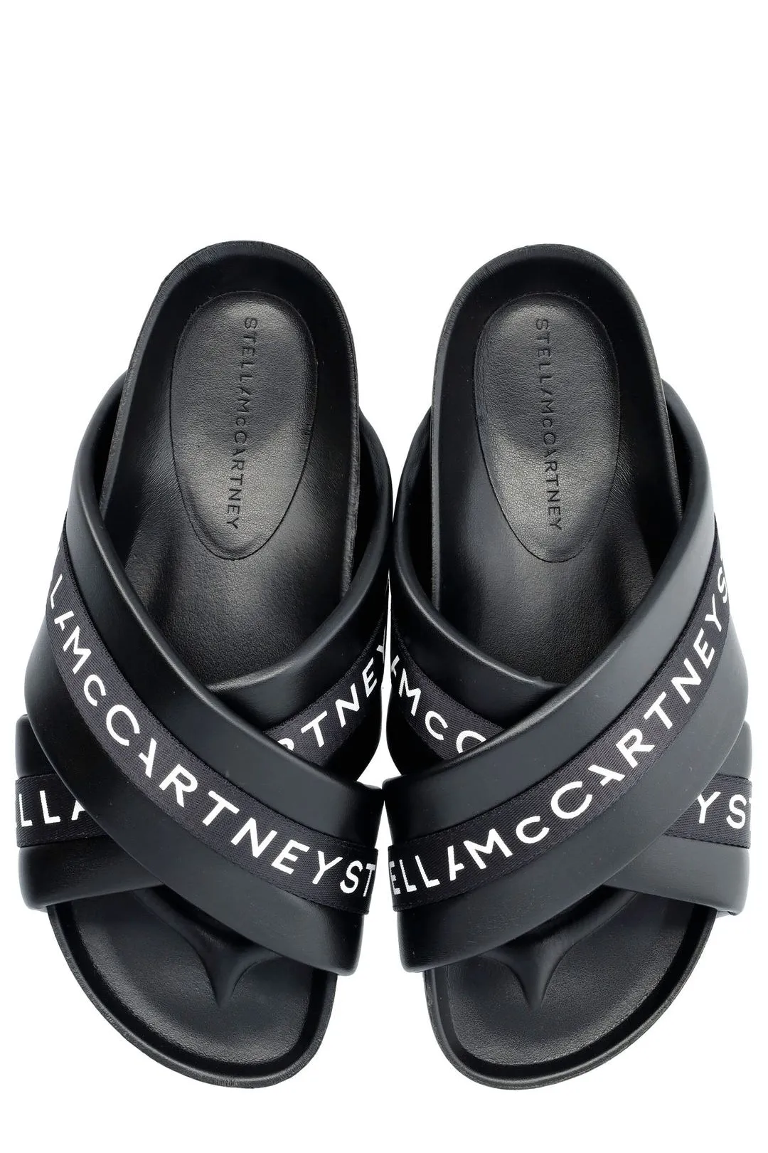 Stella McCartney Logo Tape Slip-On Sandals