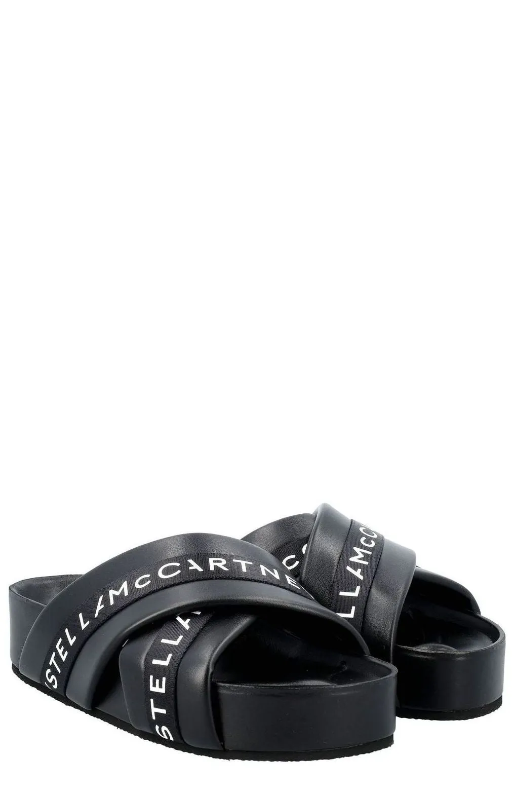Stella McCartney Logo Tape Slip-On Sandals