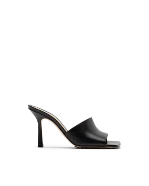Stretch Open Toe Square Mules