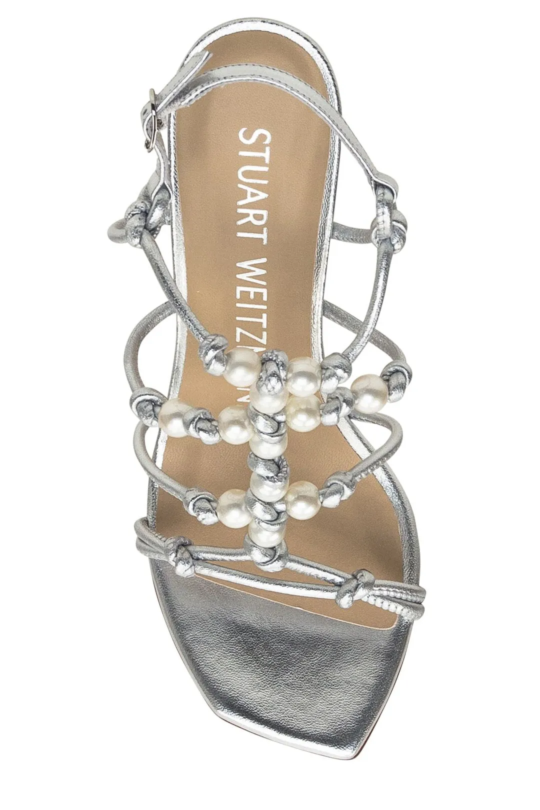 Stuart Weitzman Square-Toe Knot Detail Sandals