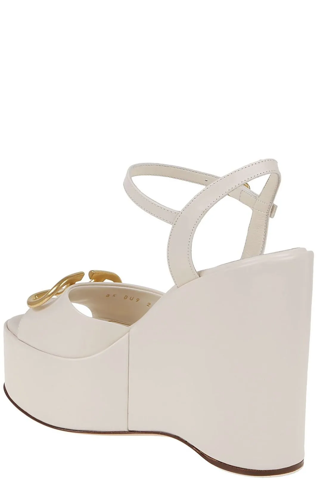 Valentino VLogo Plaque Wedge Sandals