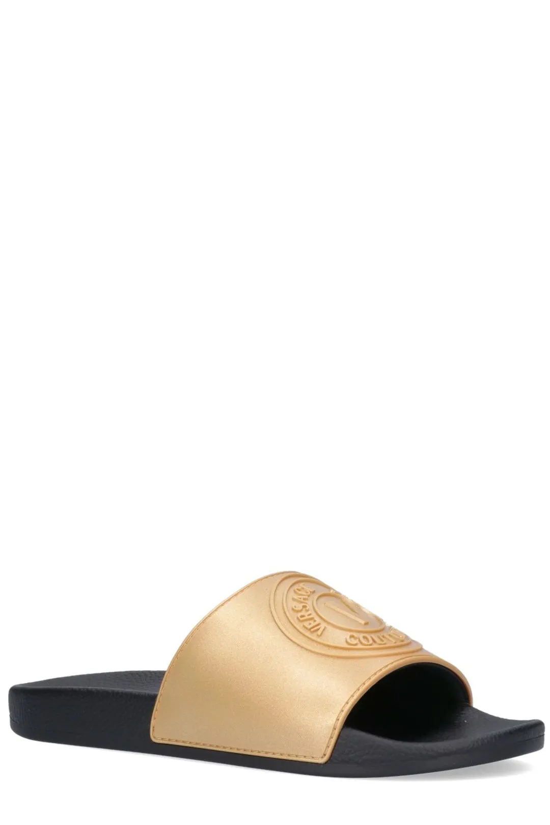 Versace Jeans Couture Logo-Debossed Slip-On Sandals